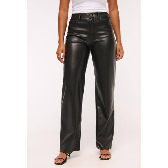 Abercrombie & Fitch Pants - NWT Abercrombie & Fitch Vegan Leather Pants Straight Leg Black Size 18 / 34"